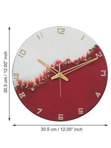 Horloge murale de luxe artisanale en résine sur le thème de l'océan Moderne Étanche Surdimensionnée Mécanique Alimentée par batterie Veilleuse Mariage Maison - Product Image 6