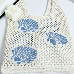 Nuevo Bolso de Hombro Tejido con Conchas Marinas al Estilo Coreano, Bolso de Playa de Gran Capacidad para Vacaciones, Bolso de Ganchillo - Product Image 2