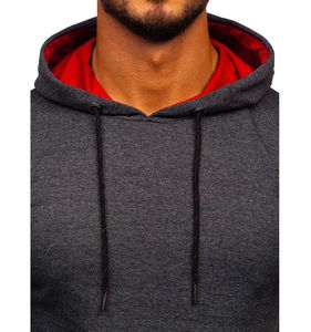 High Quality Men's Polyester Pullover Hoodies Warm Cotton Winter <b>Fleece</b> with Custom Printing Embroidery Solid Hooded <b>Thermal</b> - Product Image 2