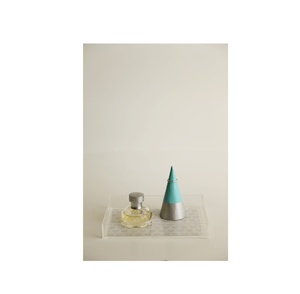 Plateau de service en acrylique blanc avec poignées, support pour nourriture, bonbons, collations, décoration pour mariage, maison, hôtel - Product Image 5