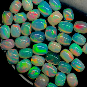 Cabujón de ópalo etíope de buena calidad Multi Flashy Opal Cabochon Lot Cojín Forma Welo Opal para la fabricación de joyas - Product Image 1