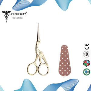 Ciseaux de broderie en acier inoxydable avec pochette Vintage Sharp pour bricolage artisanat coupe-fil Clipper ciseaux de travail manuel - Product Image 4