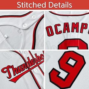 Camiseta de Béisbol Personalizada con Rayas Sublimadas 100% Poliéster, Uniforme de Béisbol con Color Personalizado, Camiseta de Béisbol Personalizada - Product Image 4