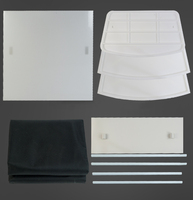 Présentoir à deux couches en plastique PP pour vitrine de produit Table de promotion PP