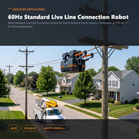 Robot de connexion à ligne sous tension standard 60 Hz pour le système électrique d'Amérique du Nord