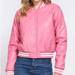 Blouson aviateur en cuir de style urbain avec ourlet côtelé à fermeture éclair classique et personnalisation d'étiquette ou de logo personnalisée - Product Image 4