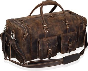 Wholesale Custom Handmade Leather Duffle <b>Bag</b> Genuine Leather Travel <b>Luggage</b> <b>Weekend</b> Overnight Gym Carry On <b>Bag</b> - Product Image 1