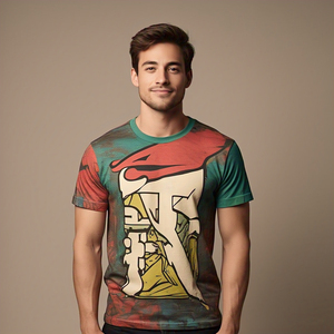 OEM Hombres Sublimación Camisetas Manga Corta Regular Fit Poliéster/Algodón Anti-UV Secado Rápido Transpirable Verano - Product Image 5