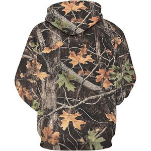 Sudadera con Capucha Personalizada para Hombre, Manga Larga, Bolsillos Grandes, Diseño de Camuflaje con Árbol, Sudadera con Capucha de Moda para Hombre - Product Image 3