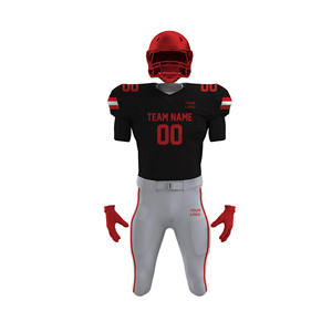 Uniforme de fútbol americano personalizado para equipos escolares, universitarios y clubes que ofrecen tela que absorbe la humedad y nombre de jugador personalizado - Product Image 2