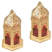 Lanternes décoratives islamiques du Ramadan avec poignée en corde, lanternes en bois pour offrir en cadeau