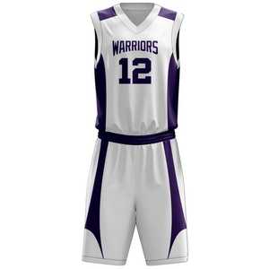 Ensemble d'uniformes de basketball personnalisables 100 % polyester, impression numérique, séchage rapide, respirant, grandes tailles, unisexe adulte, design de haute qualité - Product Image 4