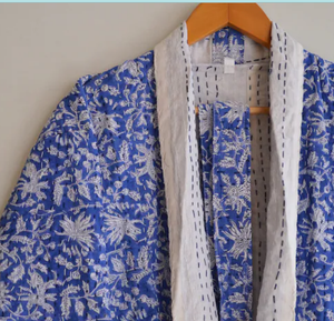 Floral Print Wholesale Price Fashion Warm Long Sleeve <b>Kantha</b> Work Winter Unisex <b>Jacket</b> - Product Image 3