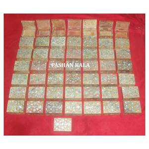 Boîte à bijoux de forme rectangulaire en nacre incrustée de stéatite naturelle pour cadeau d'entreprise et décoration de la maison fournisseur à usage - Product Image 1