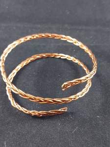 Open design copper <b>bracelet</b> with traditional indian engraved motifs <b>for</b> men <b>women</b> arthritis relief <b>magnetic</b> healing therapy - Product Image 2