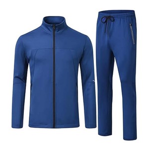 Sudadera con capucha y cremallera para hombre, pantalones de chándal para gimnasio, conjunto de 2 uds., chándal deportivo informal diario para Otoño e Invierno - Product Image 2