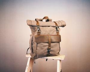 Mochila de Lona y Cuero de Lujo, Estilo Vintage, para Viajes, Senderismo, Escuela, Portátil, Venta al por Mayor, Ligera, Ecológica, Gran Capacidad - Product Image 6