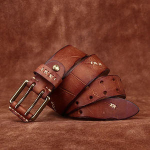 Cinturón de Cuero de Grano Completo, Cuero Auténtico Vintage Desgastado, Clásico y Personalizado - Product Image 6