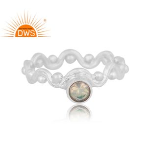 แหวนพลอยโอปอลจากเอธิโอเปียธรรมชาติเงินสเตอร์ลิงออกแบบได้ตามต้องการ - Product Image 2