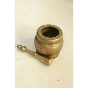 Mortero y Maja de tamaño personalizado, mortero de Metal de latón, herramientas de hierbas y especias hechas de latón dorado para suministros de uso de cocina casera - Product Image 3