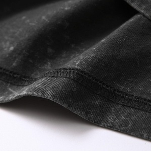 Camisetas Retro de alta calidad para hombre, ropa de calle, cuello redondo, algodón pesado, talla estadounidense, Camiseta larga lavada con ácido Vintage para hombre - Product Image 4