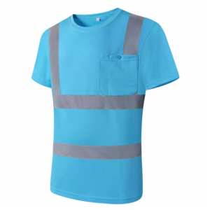 Camiseta Negra de Alta Visibilidad, Transpirable y de Talla Grande, para Seguridad, Trabajo, Construcción, con Reflectivo, en Existencia - Product Image 5