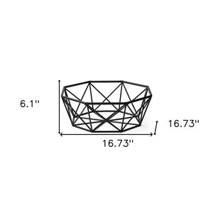 Bol décoratif géométrique noir de qualité supérieure, accent de table contemporain pour fruits, légumes et décoration de cuisine, vente en gros en provenance d'Inde - Product Image 2