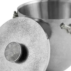 ถังน้ำแข็งบาร์หรูหรา ถังน้ำแข็งสแตนเลสพรีเมียม ถังน้ำแข็งพรีเมียมสำหรับงานสังสรรค์ พร้อมหูจับทองแดง Zahid Exports - Product Image 4