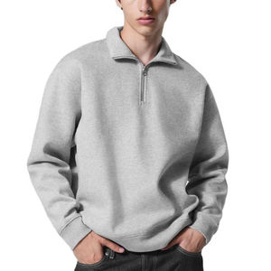 Streetwear personnalisé sweats à capuche de gym vierges pull à demi fermeture éclair pour femmes sweat-shirt surdimensionné de qualité supérieure pull à quart fermeture éclair - Product Image 1
