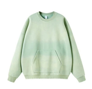 Sudadera Holgada de Color Liso Lavado, Estilo Desgastado, Manga Larga, Ropa Deportiva de Alta Calidad, Talla Grande para Hombre y Mujer - Product Image 4