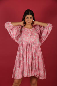 Tendance confortable imprimé naturel personnalisé col en V Maxi robes pour les femmes portant des articles décontractés à manches courtes/manches longues - Product Image 6