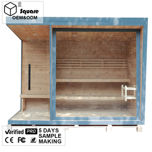 आधुनिक डिजाइन आउटडोर सौना कमरे के साथ एर्गोनोमिक बैकरेस्ट और जिम बेडरूम या समुद्र तट घर विला के लिए कम शोर प्रणाली - Product Image 2