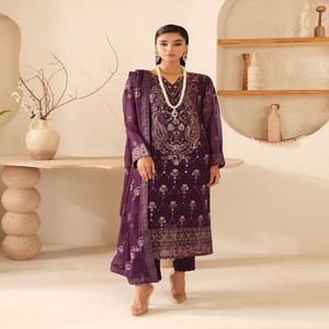 Trajes indios bordados de lujo con descuento Vestidos de novia de Ramsha Venta al por mayor Vestidos indios para mujeres Trajes Anarkali - Product Image 6