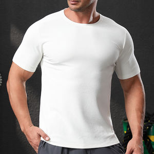 Camiseta Deportiva de Alta Elasticidad con Abertura Lateral para Impresión, Camisetas Lisas al por Mayor, Camiseta en Blanco - Product Image 3