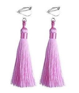 ต่างหูใหม่สุดหรูต่างหูผ้าไหมสำหรับผู้หญิงต่างหูผ้าไหมงานแฮนด์เมดต่างหูผ้าไหมงานปาร์ตี้งานแต่งงานงานตามสั่ง - Product Image 2