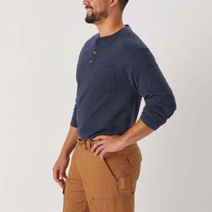 Men's <b>Waffle</b> Thermal Henley <b>Shirt</b> Warm and Comfortable for Cold Weather - Product Image 3