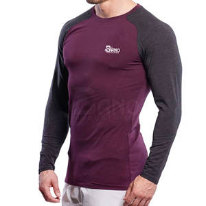 Chemise de fitness de couleur unie durable tricot coton/fibre de bambou à séchage rapide dernière conception pour vêtements de plein air Service OEM disponible - Product Image 2