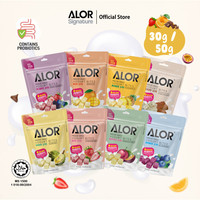 Alor Kinderen Gedroogde Passievrucht Yoghurt Bites Probiotica Voedzaam 30g Halal Glutenvrij Magere Snack Zuur
