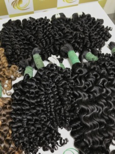 Super double 22 pouces extensions de cheveux humains bruts Remy haute qualité bouclés en vrac cuticule alignée vietnamienne grand stock meilleur vendeur - Product Image 4