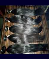 Extensions de cheveux humains vierges indiens crus de 32 pouces Cuticule droite longue de 40 pouces Ondes naturelles alignées Pas cher Longue ligne droite naturelle