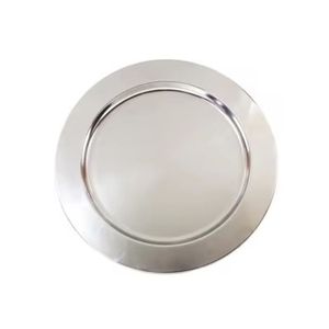 Plaque de charge en métal nickelé fini nouveau look chargeur en métal pour la décoration de mariage et d'événement - Product Image 1