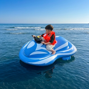 Gommone Gonfiabile, Scooter Elettrico Acquatico Portatile, Moto d'Acqua Motorizzata per Lago, <span class=keywords><strong>Mare</strong></span>, Parco Acquatico, Attrezzatura per Divertimento - Product Image 4