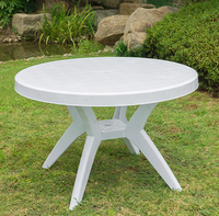 Tables et chaises de jardin en plastique pas chères pour l'extérieur, ensemble de table à manger en plastique pour restaurant en plein air