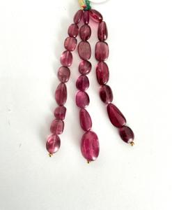 ลูกปัดรูเบลไลต์ธรรมชาติทรงกลมเรียบ สำหรับทำเครื่องประดับอัญมณีชั้นดี - Product Image 1