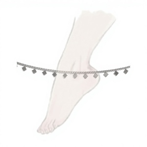 CUCOCUCA YFB A015 P Tobillera de acero inoxidable chapada en plata, tamaño ajustable, para uso diario en verano/primavera, envío en 48 horas a la UE - Product Image 1