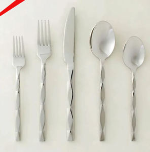 Couverts finis argentés brillants de conception unique réglés pour des hôtels et le restaurant - Product Image 1