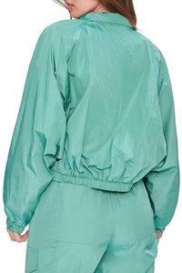 Newest Color Designer Cheap Price Factory windbreak <b>Women</b> <b>Summer</b> Cropped Raglan-Sleeve Windbreaker <b>Jacket</b> Pants Tracksuit - Product Image 2