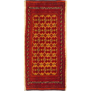 Tapis persan turkmâne unique en son genre, 3'9 x 1'4 - Product Image 1
