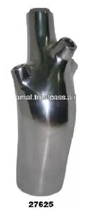 Vase à fleurs en aluminium argenté de style moderne, design exclusif unique, vase de sol classique pour la décoration de la maison - Product Image 2