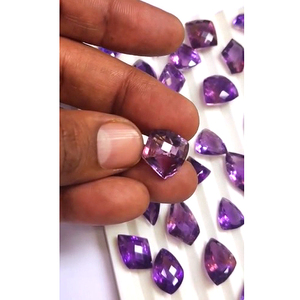 พลอยอเมทิสต์ธรรมชาติขนาด15มม. ถึง22มม. จำนวน79ชิ้นกำไลแฟนซี638ซม. ของ iroc พลอยคาเทล่าแบบหลวมตัด $154สำหรับทุกคน - Product Image 3